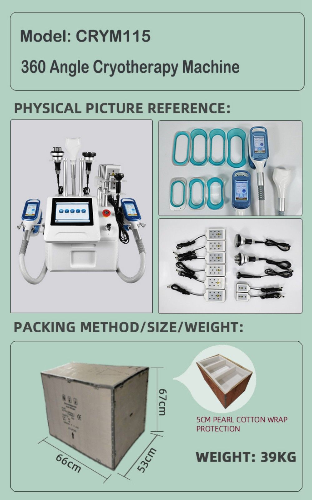 7 In 1 Cryotherapy Cavitation Lipo Laser RF Slimming Machine Double Chine Remove