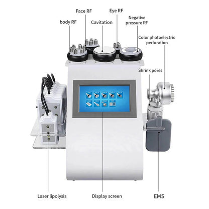9 IN 1 Cavitation Slimming Machine Vacuum Lipo laser RF EMS