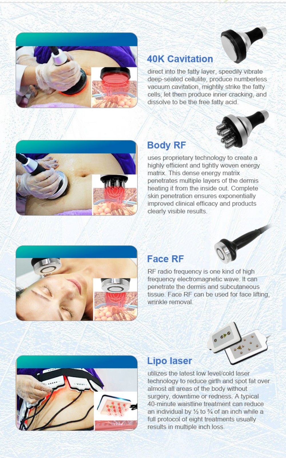 4 In 1 Cryo Fat Freeze Machine Cryotherapy Weight Loss RF Cavitation Lipo Laser